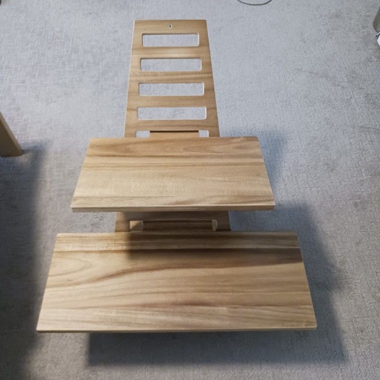 High Rise Acacia Wood Laptop Standing Desk