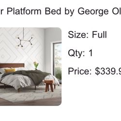 Mid Century Wooden Bed Frame