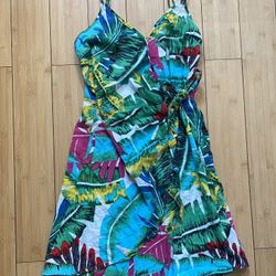 Xhilaration palm leaf dress size m