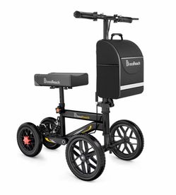 BlessReach All Terrain Knee Walker Scooter for Adults for Foot Injuries 300lbs Foldable Leg Knee Scooter, 11“ PU Big Wheels, 13" Cozy Knee Pad, Knee S