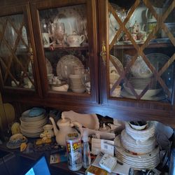 China Cabinet  Full Of China 3 of Them.