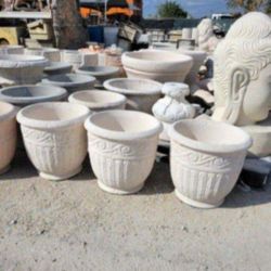 Concrete Planter / Cement Backyard Patio Pots Garden Planters