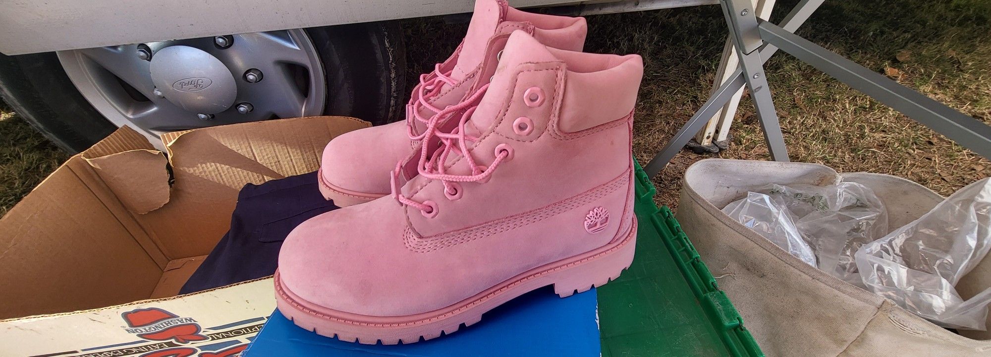TIMBERLAND BOOT GIRLS LIGHT PINK (SIZE 3)