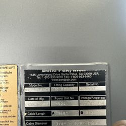 Bendpak Lift 