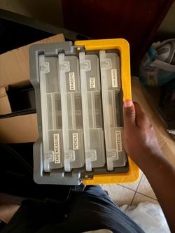 Multi-Compartment Plastic Storage Organizer Box