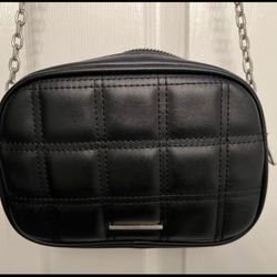Crossbody Purse Black Quilted