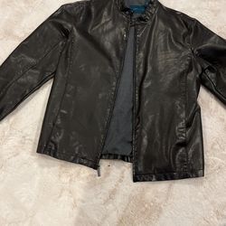 Perry Ellis Large leather coat