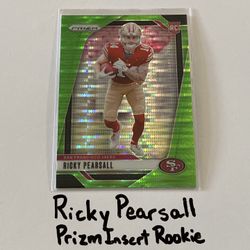 Ricky Pearsall San Francisco 49ers WR Prizm Short Print Insert Rookie Card. 