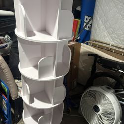 Rotating Book Shelf / Bookcase – White