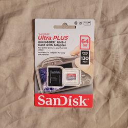 Sandisk Ultra Plus Micro 64gb SDXC UHS-I Card With Adapter 
