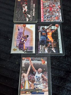 5 Basketball Cards,  Jordan Kobe Shack 