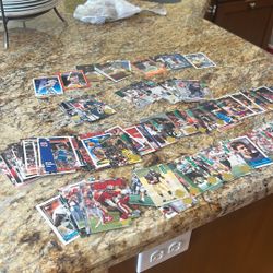 Football, basketball, hockey, baseball cards