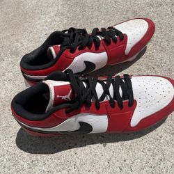 Jordan 1 Cleats Red And White/black Size 13