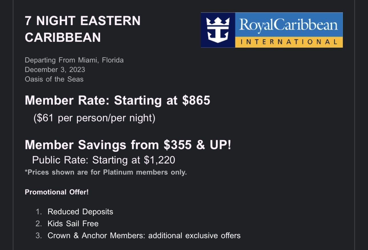 7 Night Eastern Caribbean Cruise