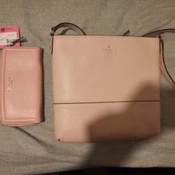 KATE SPADE PURSE LIGHT PINK AND WALLET 