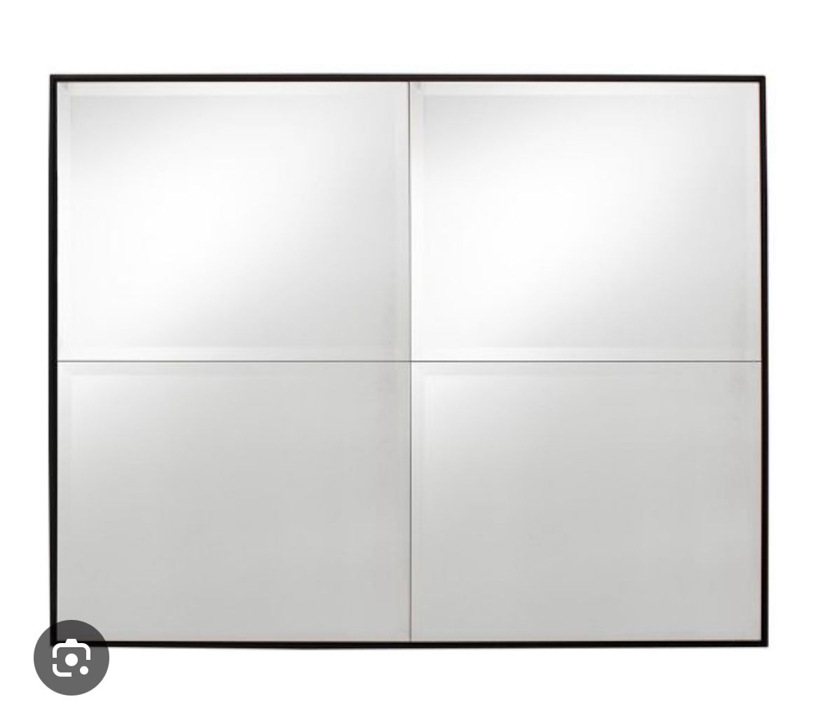 Pottery Barn Brinkley Paneled Accent Rectangular Wall Mirror