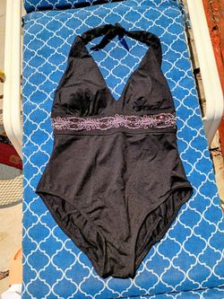 Black Halter One-Piece Swimsuit