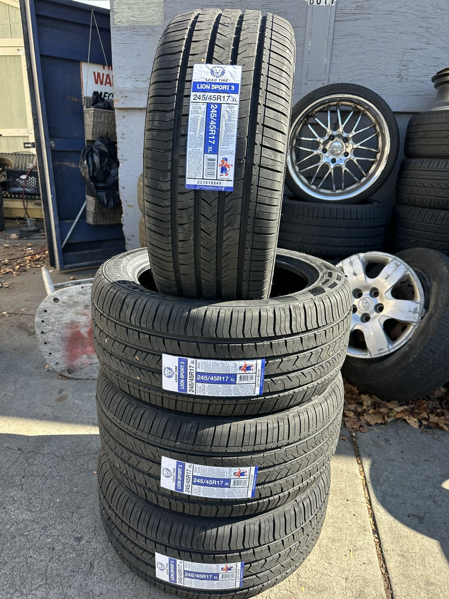 245/45R17 lion sport Brand new 4 tires Free Mount Balance installed 245/45/17 Ilantas