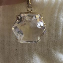 New Clear Quartz Pendant With 925 Silver ,unique Design Reversible Pendant , Please Look At My Profile To See All Items 