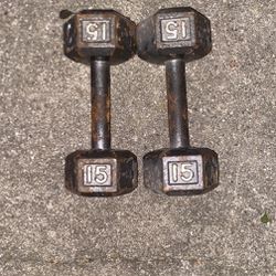 Set 15lbs Dumbbells