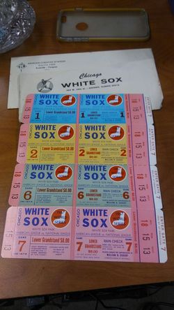 1967 Chicago White Sox World Series Phantom tickets with letter from Chicago White Sox