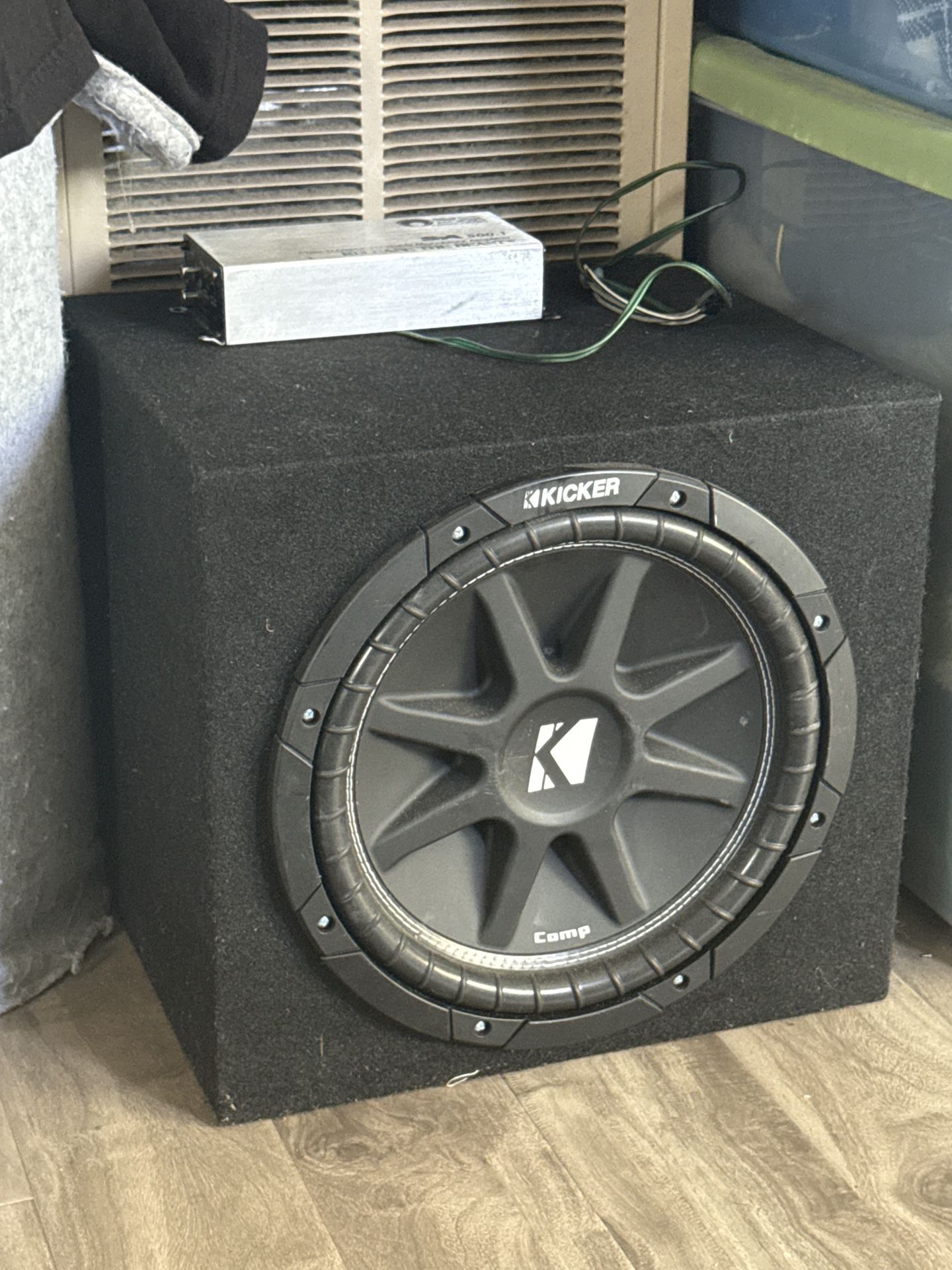 📢 FOR SALE: Full Car Audio Bundle – Kicker Sub + RE Audio Amp + Power Supply 🔊💥