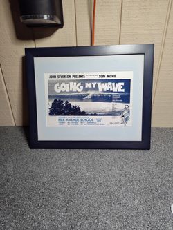 "Surf Culture" Vintage "Going My Wave" Movie Poster Signed by John Severson

