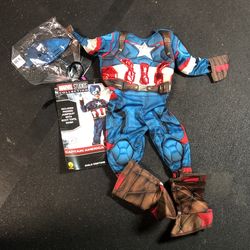 Captain America Costume 3T 4T