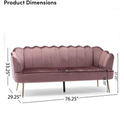 Pink Velvet Sofa