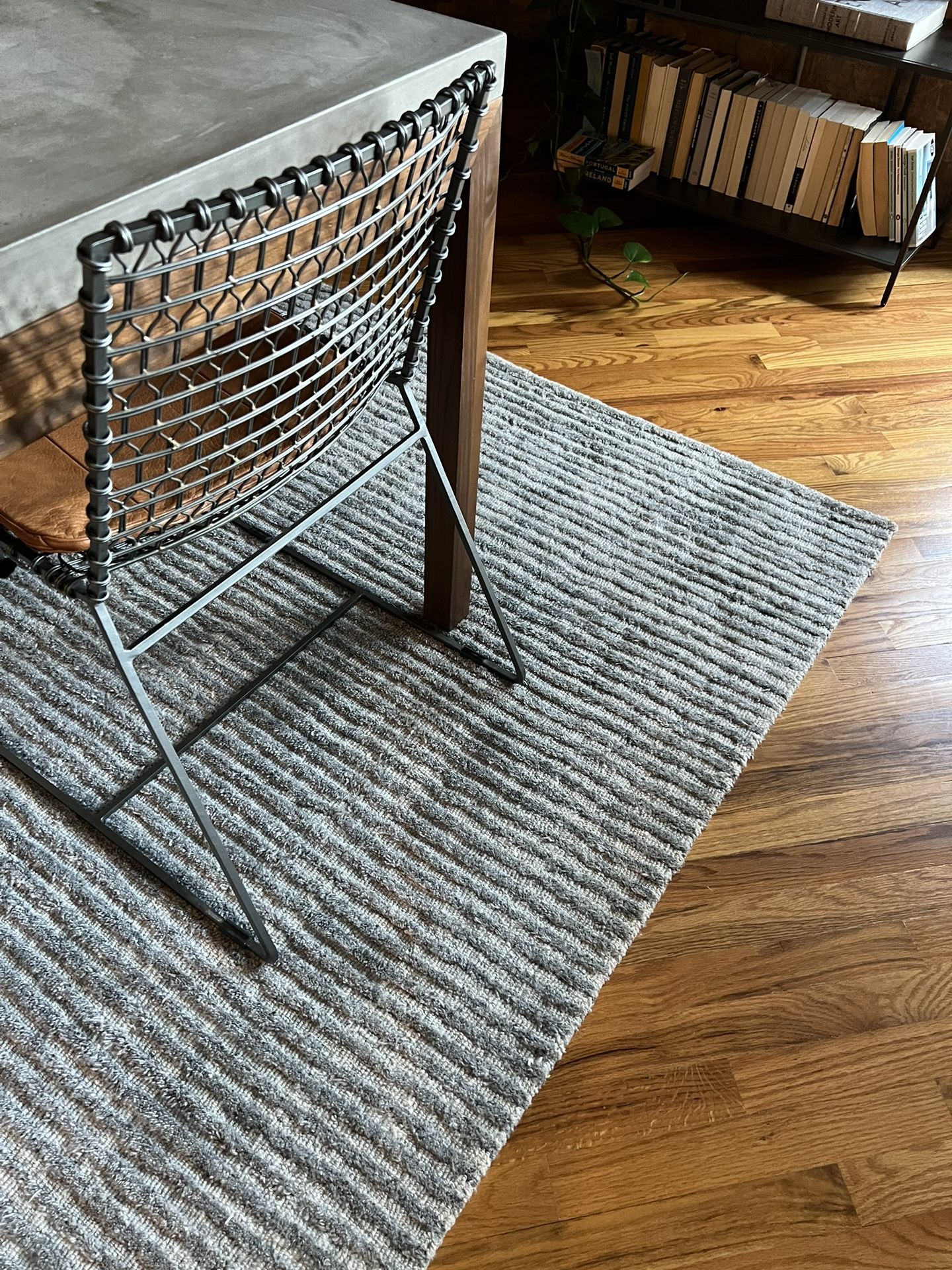 West Elm Terra Stripes Rug, Slate