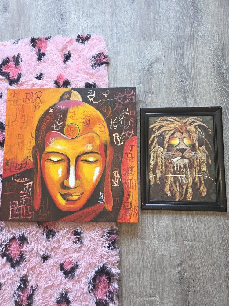 3D Framed Art & Buddha Canvas