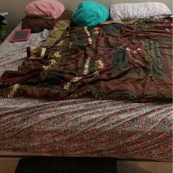 King Size Bed, Two Box Springs, Metal Frame Package.