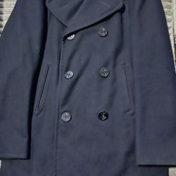1978 US Navy Enlisted Men's DLA Peacoat, Size 36R, 100% Wool