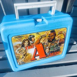 Vintage Lunchbox A Team  With Thermos 