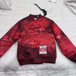 Red Supreme Jacket Michael And Ness Collab (READ DESCRIPTION)