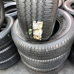SET OF FOUR TIRES 265/70/17 CONTINENTAL SEMI NEW 95%TREAD LIFE $300 PRICE INCLUDES PROFESSIONAL ISTALATION AND TAX