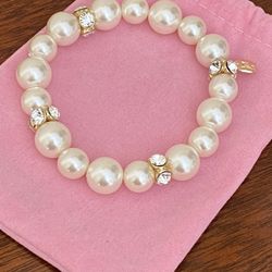Monet Pearl & Diamanté Stretch Bracelet