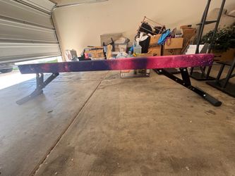 Gymnastics 8 ft long balance beam with adjustable height