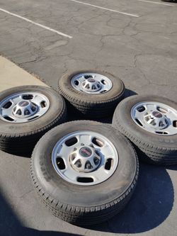 GMC wheels and tires. 17"