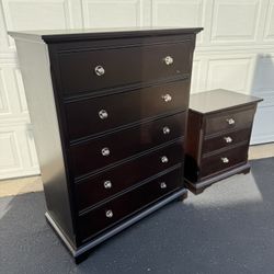 Dark Brown Dresser & Nightstand 
