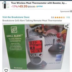 Brookstone Talking Grill Alert Remote Meat Alert Thermometer  65 FIRM New No Less  All 3 Items Cheap 