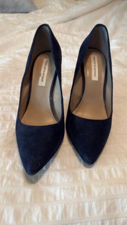 Saks Fifth Avenue Blue Suede Pumps