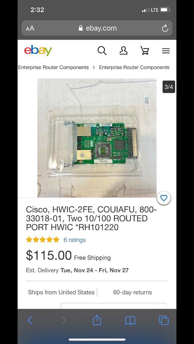 Cisco-Routed Port HWIC