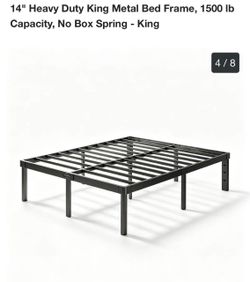14" Heavy Duty King Metal Bed Frame