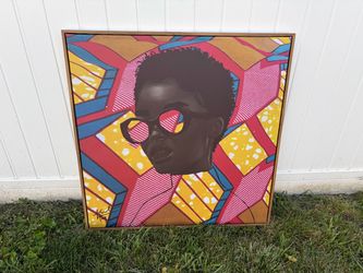 Signed Original Canvas Portrait Painting
