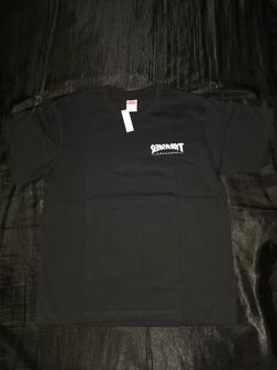 Supreme x Thrasher Cross T-Shirt, Black, Size S, M, L & XL