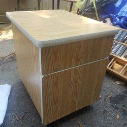 Nightstand Or File Cabinet On Wheels With Extra Set Of Wheels Thumbnail