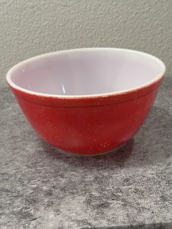 Vintage Pyrex Medium Red Mixing Bowl