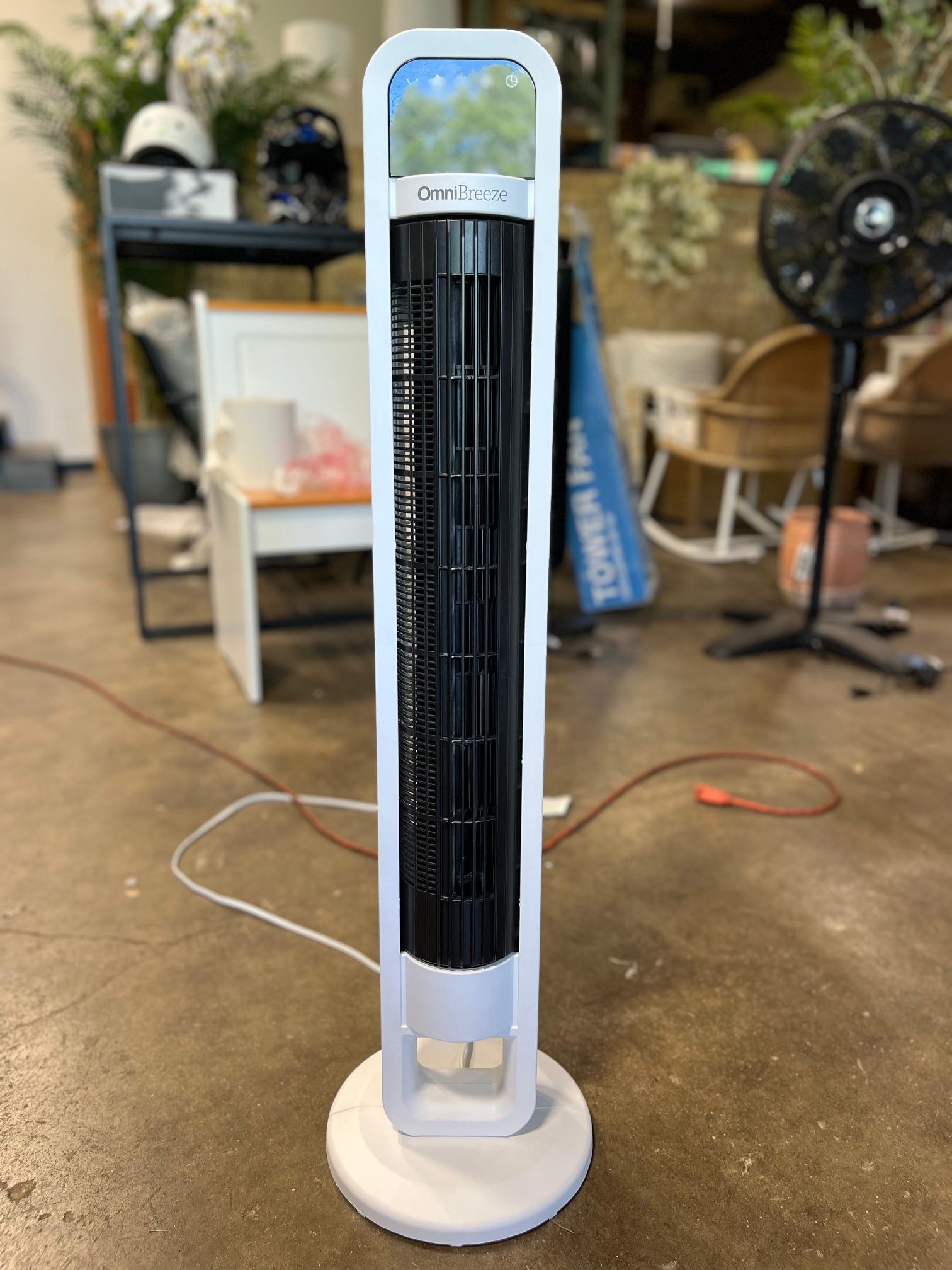 OmniBreeze Tower Fan with Internal Oscillation and Wi-Fi