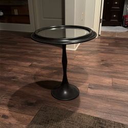 Metal/mirror Round End Table 